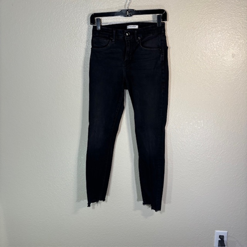 Good American Jeans Womens 2 26 Good Legs Skinny Raw Hem Stretch Denim Black
